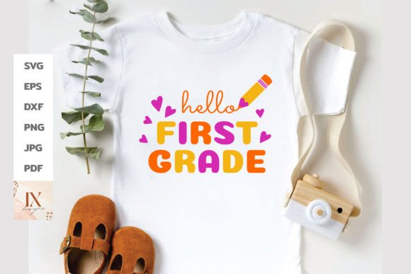 First Grade SVG, Hello Back to School: A Creative Toolkit for Educators and Designers