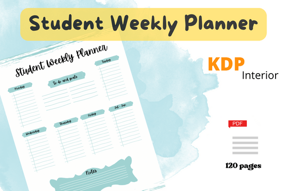 Weekly Student Planner- Back to School